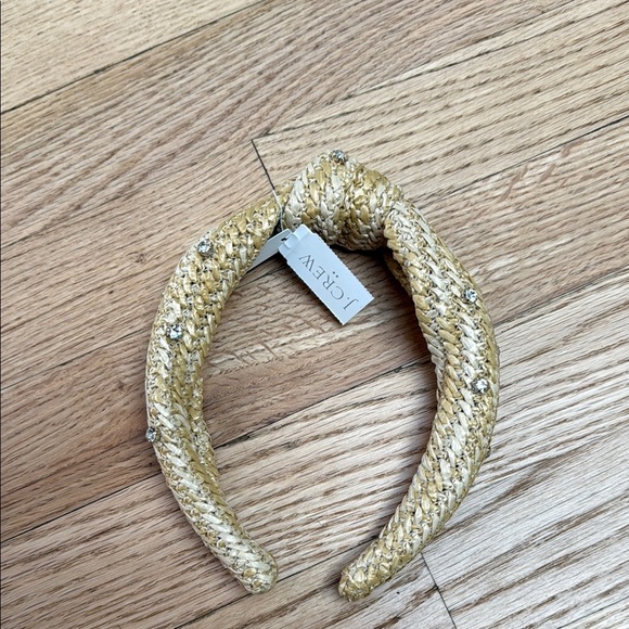 J Crew Raffia and Rhinestone Headband - Picture 1 of 3